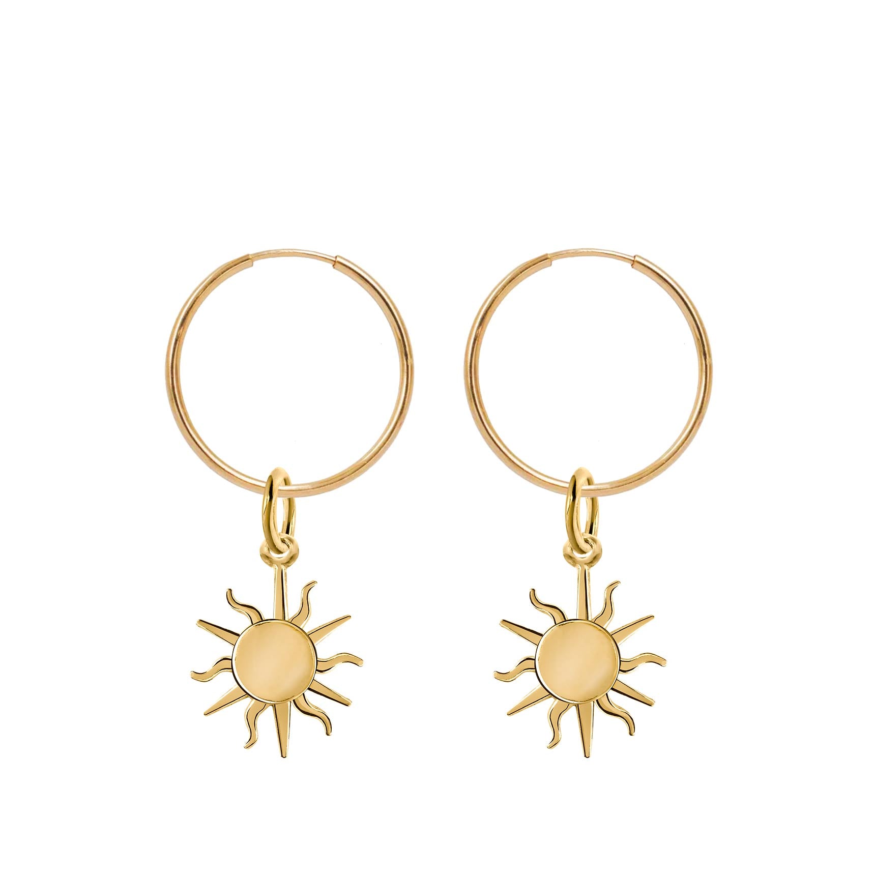NANDI X SISTER Double Sun Pendant Hoop Earrings - Sister the brand